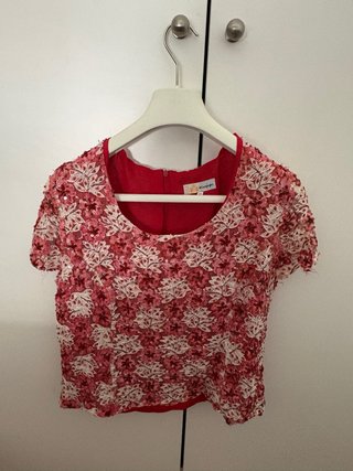 Blusa Corte Inglés Naranja y Rosa
