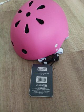 Casco de bici rosa para niña