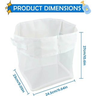 Bolsa organizadora juguetes baño bebé blanca