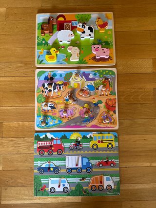 3x puzzles madera