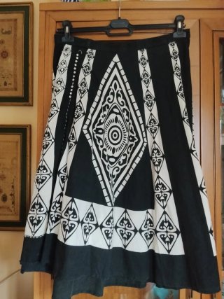 Falda de Algodón Estampada