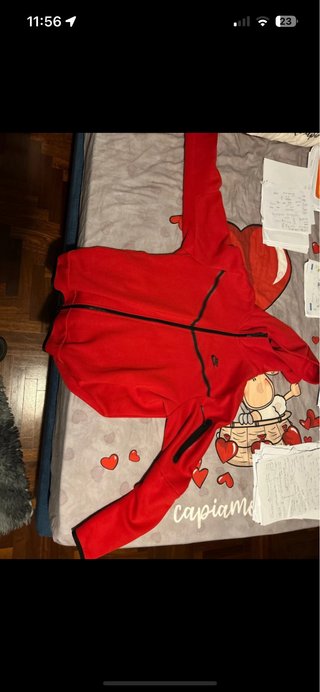 Felpa Nike Tech Fleece Rossa