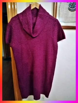 Vestido de Punto Morado Talla XL