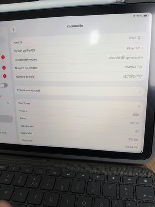 iPad Air 5ª Gen 256GB Blu