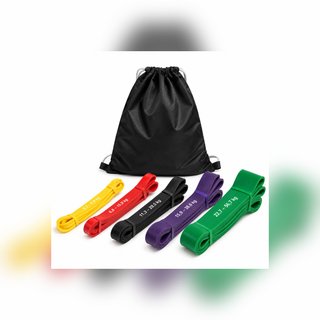 Kit 5 Bandas Elásticas Fitness + Bolsa