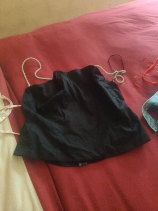 Top de noche negro Stradivarius es talla l per m-l