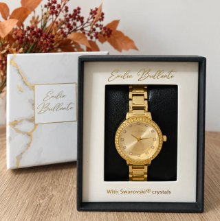Reloj Emilia Brillante Dorado