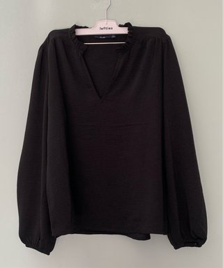 Camiseta negra Kiabi manga larga
