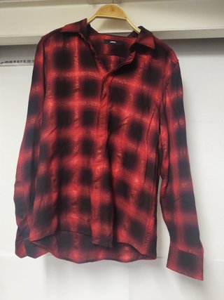 Camisa Diesel cuadros roja y negra
