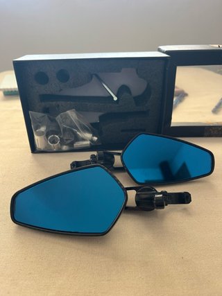 Retrovisores para Moto con Cristal Azul