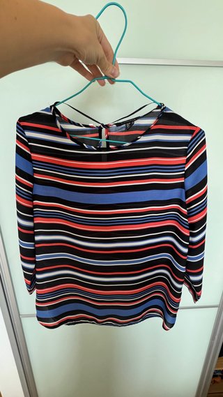 Camisa de rayas multicolor