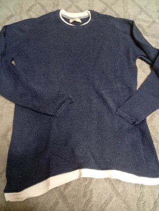 Jersey chico azul y blanco
