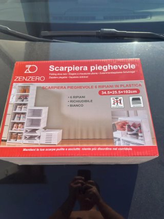 Scarpiera pieghevole Zenzero 6 ripiani