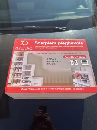 Scarpiera Pieghevole Zenzero 6 Ripiani