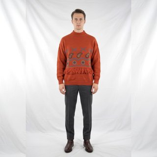 Vintage Anni 90 Maglione Collo A Lupetto Marrone