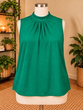 Blusa verde Mango Talla XXL