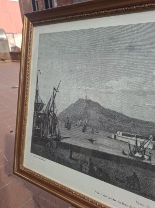 Grabado antiguo enmarcado 1.1×50