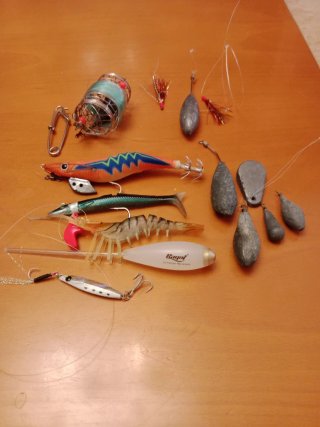 Lote de accesorios para pesca