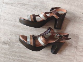 Sandalias de tacón mujer