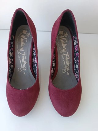 Zapatos Mustang Antelina Burdeos