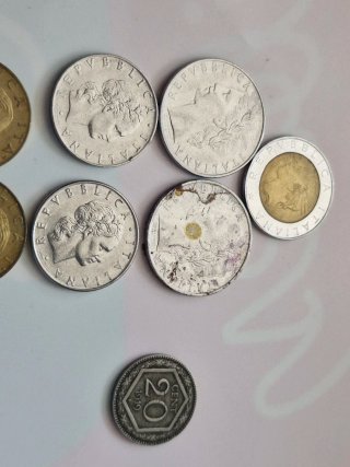 Lote de 17 Monedas Antiguas Italianas