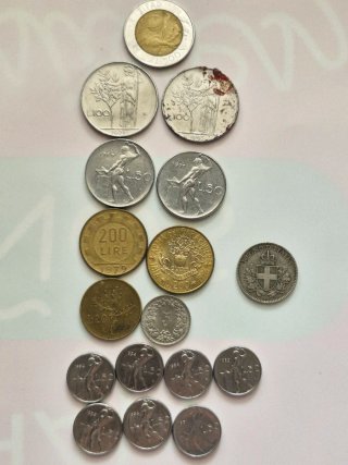 Lote de 17 Monedas Antiguas Italianas