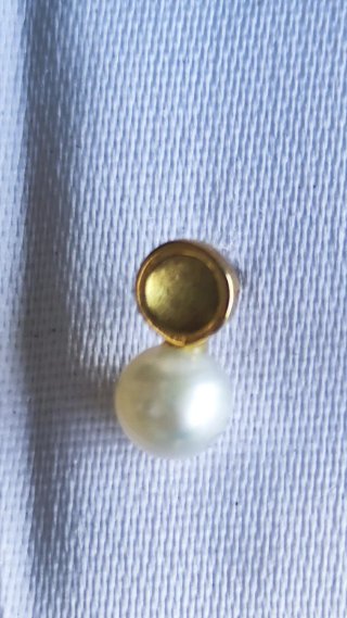 Pendientes bebé oro y perla nuevos
