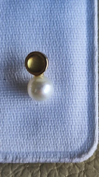 Pendientes bebé oro y perla nuevos