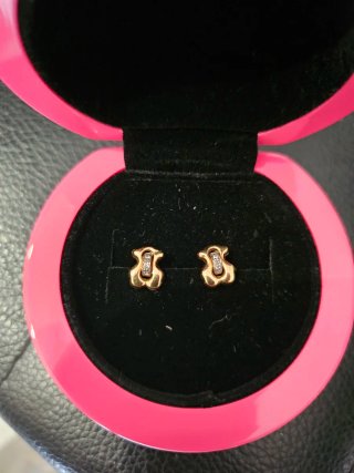 Pendientes Tous Oro de 18kt con Brillantes.