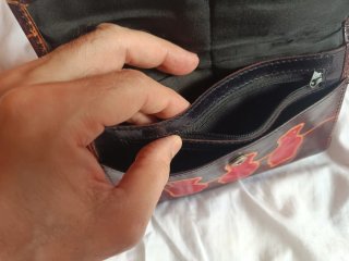 Cartera de cuero artesanal sin estrenar