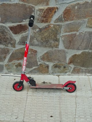 Patinete Infantil Rojo Plegable