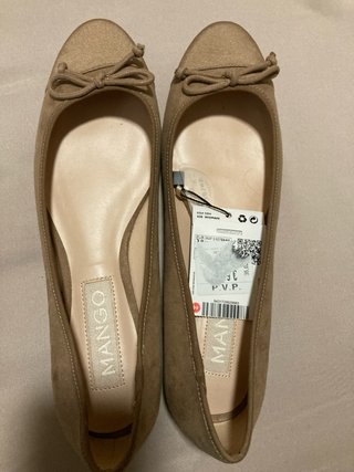 Bailarinas Mango Beige Talla 38