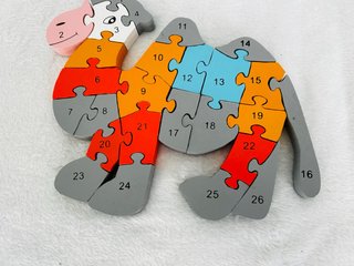 Puzzle de Madera Camello con Números