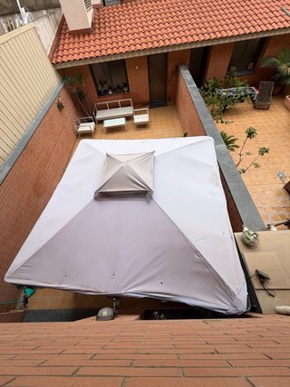 Cenador para terraza blanco