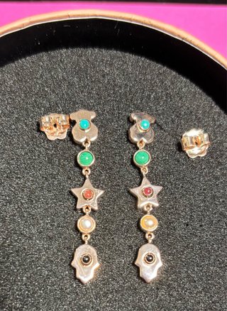 Pendientes Tous Super Power Oro Rosa