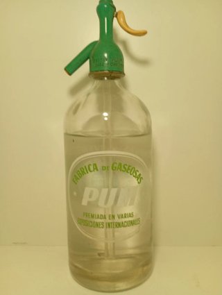 Sifón Antiguo Fábrica de Gaseosas PUM