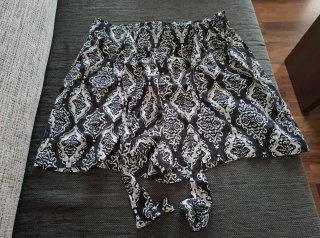 Short estampado blanco y negro talla única