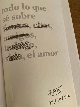 Todo lo que sé sobre el amor
