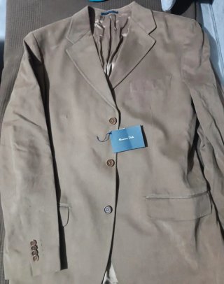 Americana Massimo Dutti Beige Talla 53