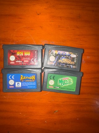 4 Juegos Game Boy Advance: Iron Man, Rayman, Mech
