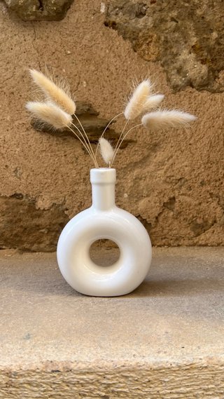 Vasetto decorativo bianco