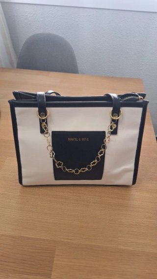 Bolso SHANTEL & KATIE blanco y negro