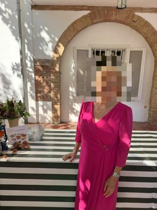 Vestido de fiesta rosa