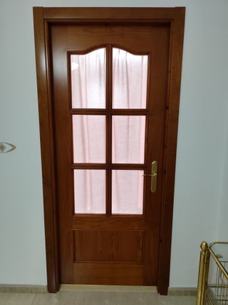 Puerta de Madera con Cristal bicolor 190 x 80