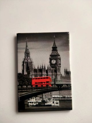 Imán de Londres con Autobús Rojo