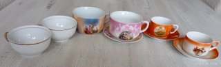 Set de 6 Tazas Antiguas Variadas