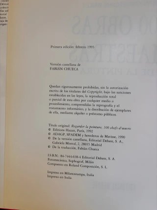 Libro 100 obras maestras de la pintura