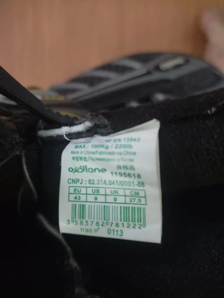 Patines Oxelo Talla 43 Gris y Negro aluminium 6463