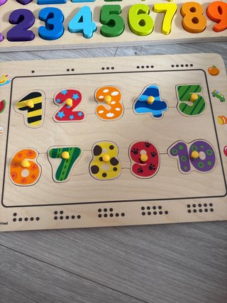 Puzzle Montessori de Números de Madera