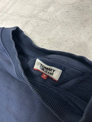 Sudadera Tommy Jeans Azul Logo Retro Style Vintage